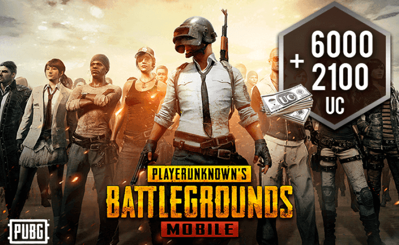 PUBG Mobile 6000 + 2100 UC GB Logo